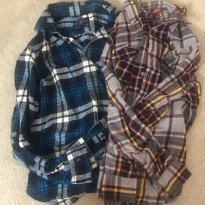 Bundle of 2 men’s flannel shirts